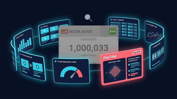 Hero illustration for Social Blade Alternatives in 2026: 7 Tools That Go Beyond Vanity Stats